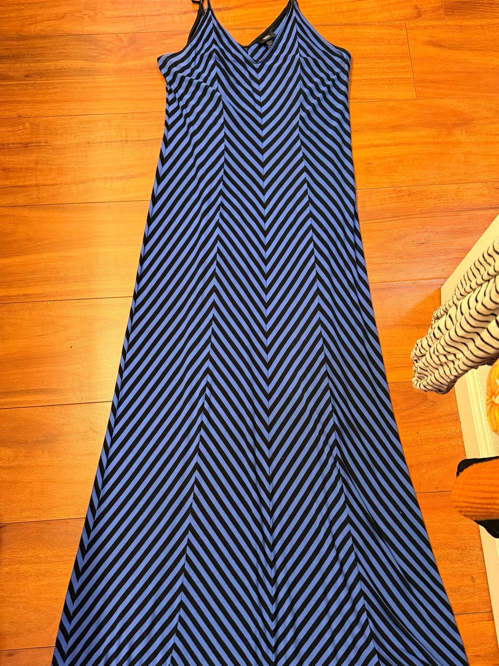 Mossimo Supply Co. Blue and Black Chevron Maxi Dress